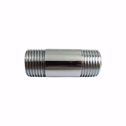 Jones Stephens N16300LF 1/2 x 3 in. MIPT Chrome Plated Brass Nipple