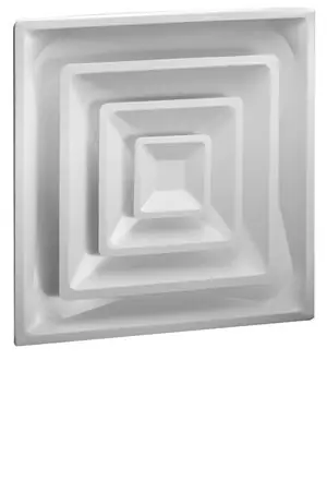 HART & COOLEY 50510 Fixed Pattern 3 Cone T-Bar Diffuser 24 x 24
