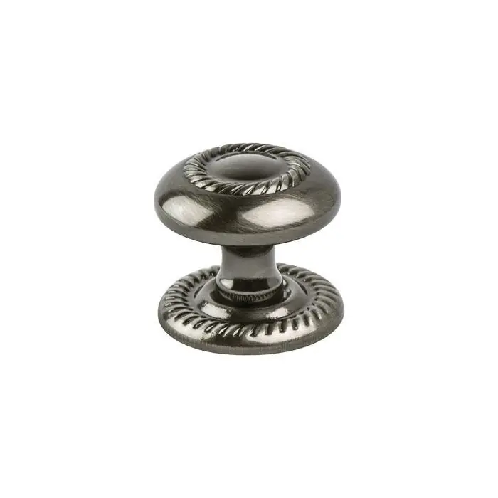 Berenson 0956-1ORBL-P Advantage Plus Four Collection Zinc Rope Knob with Backplate 1-1/4 in Dia