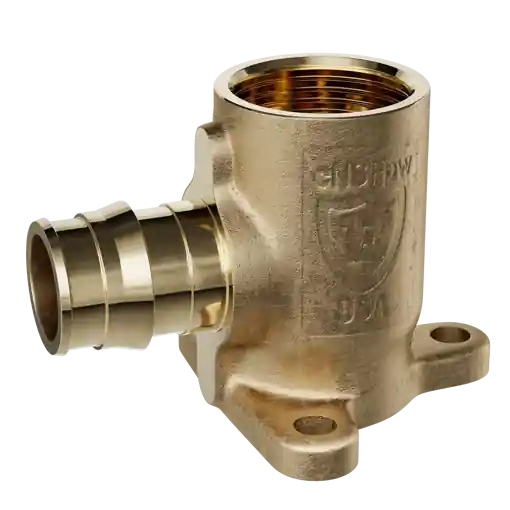Jones Stephens F76834 3/4 FIP Brass PEX 90 Drop Ear Elbow