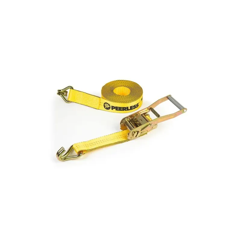 PEERLESS CC2827 Chain Tie Down Ratchet Strap with J-Hooks 2 In. x 27 Ft.