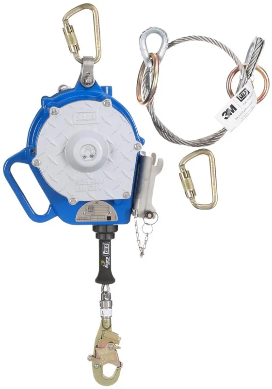 3M 7100318433 DBI-SALA Sealed-Blok 3-Way Retrieval Self-Retracting Lifeline with Bracket 50 ft