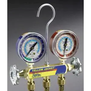 YELLOW JACKET 41612 Series 41 Manifold W/Solar Gauges