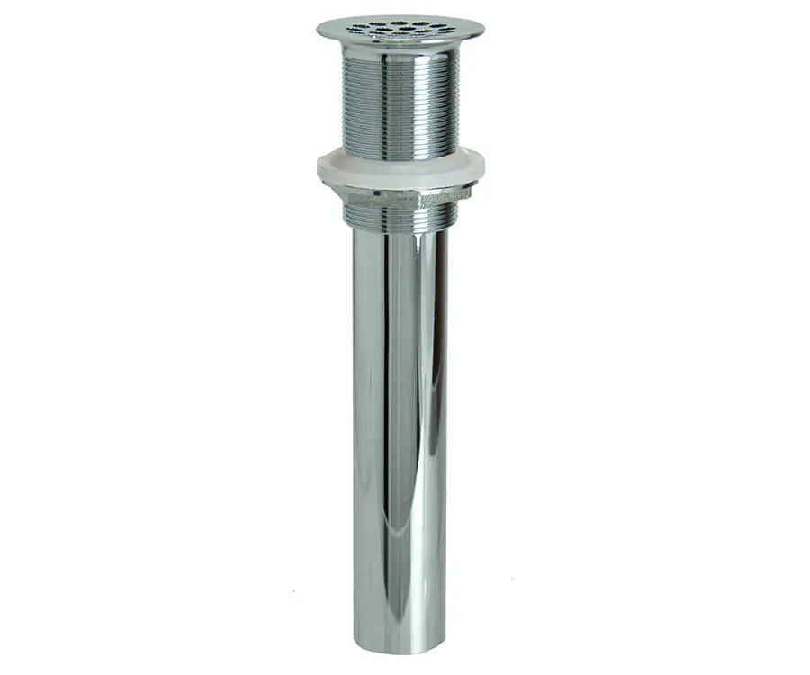 Mountain Plumbing MT740-2/CPB 20 Hole Brass Lavatory Grid Drain 6 inches Tailpiece without Overflow