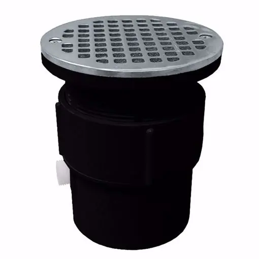 JONES STEPHENS D53435 ABS Pipe Fit Drain Base with 3-1/2 Spud and 5 Strainer