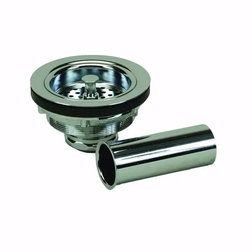 Jones Stephens S14100 Brass Basket Strainer with Adjustable Post and 4 inch Tailpiece