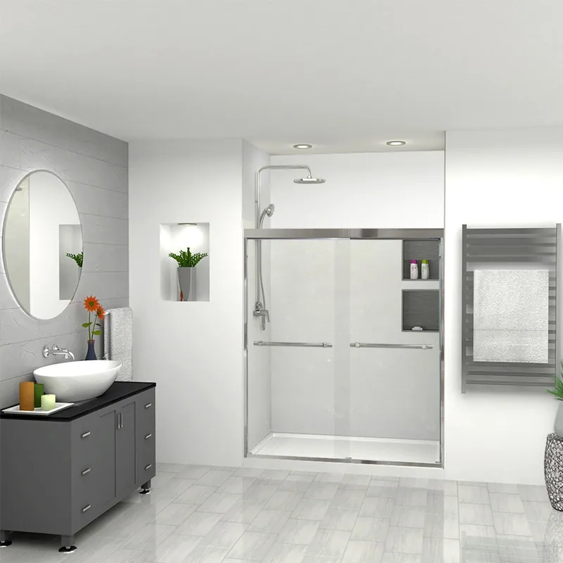 Transolid SWK603672-50V SaraMar 60-inch x 36-inch x 72-inch Glue to Wall 3-Piece Shower Wall Kit