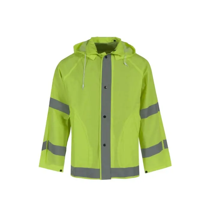 NEESE 10182-01-1-HLI-XL Econo-Viz Jacket with Snap-On Hood and Reflective Tape XL