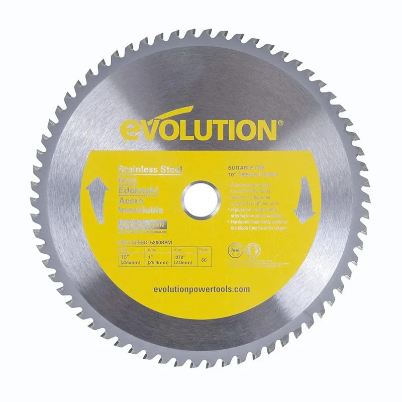 Evolution 10BLADESSN 10 in. 66T Stainless Steel TCT Blade