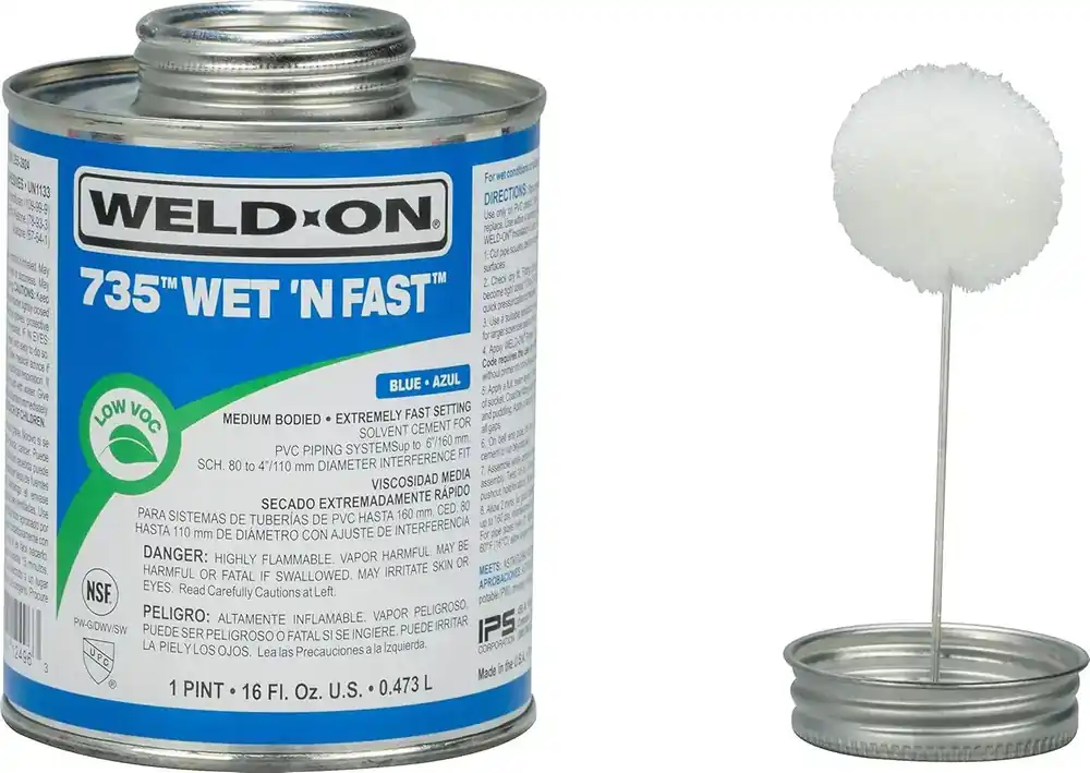 WELD-ON 107350931 735 PVC Wet N Fast Blue 1 pt Replacement MPN