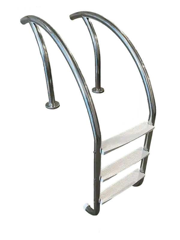 Global Pool Products GPP-MLD-3ST-SS-G Modern 3 Step Ladder