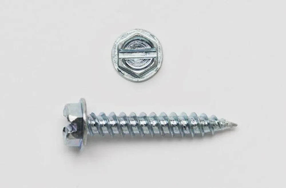 PECO FASTENERS PC834-500 #8 (1/4 Hex) X 3/4 Hex Washer Head Slot Sharp Point Tapping Screw