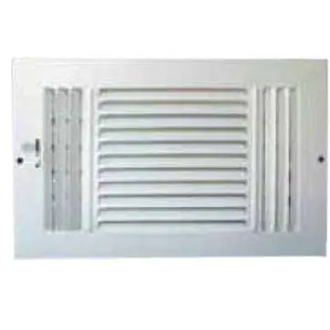 Metal-Fab MFSCR104W3 Sidewall/Ceiling Register 10 x 4 in