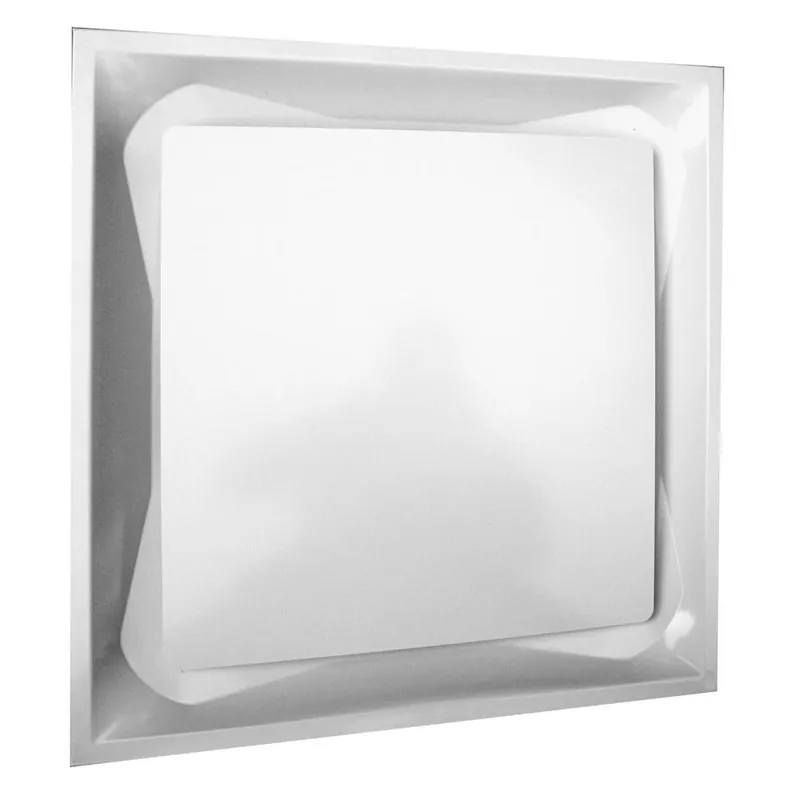 HART & COOLEY DPD06W T-BAR PLATE DIFFUSER WITH 6 INCH NECK STEEL WHITE