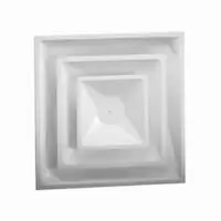 HART & COOLEY FPD06-W 4-WAY DIFFUSER 6 INCH NECK