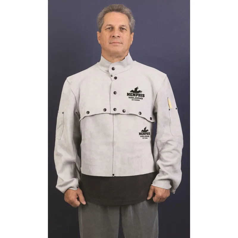 MCR Safety 38100MWM Leather Welding Cape Jacket Medium