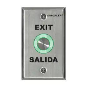 SECO-LARM SD-6276-SS1Q Wallplate LED Illuminated Request-To-Exit 1-Gang 12 to 24 Volt DC