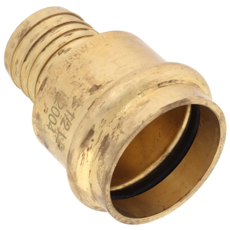 Webstone H-16806W 1-1/2 PEX Crimp x Copper Press Brass Adapter (Lead Free)