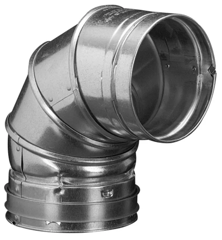 Hart and Cooley 8REA90 Adjustable Round Vent Elbow 8 Inch G-90 Steel Aluminum