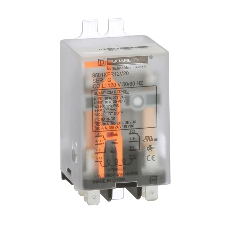 Square D 8501KFR12V20 SQD 8501KFR12V20 RELAY 2CO QC PIN 1