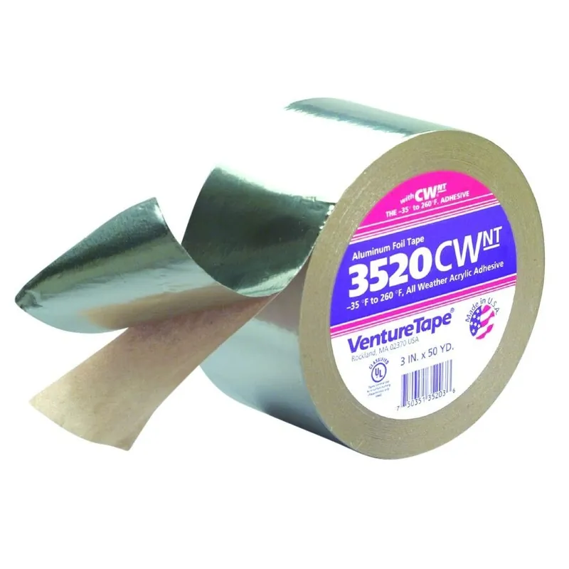 3M 7100043750 Venture Tape Aluminum Foil Tape 3520CW 72 mm x 45.7 m