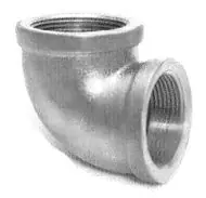Midland Industries 65105 Black Cast Iron 125 lb. 90 Degree Elbow 1 IPF