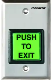 SECO-LARM SD-7202GC-PTQ Illuminated Green 2 Square Momentary Pushbutton Rated 3A@24Vdc