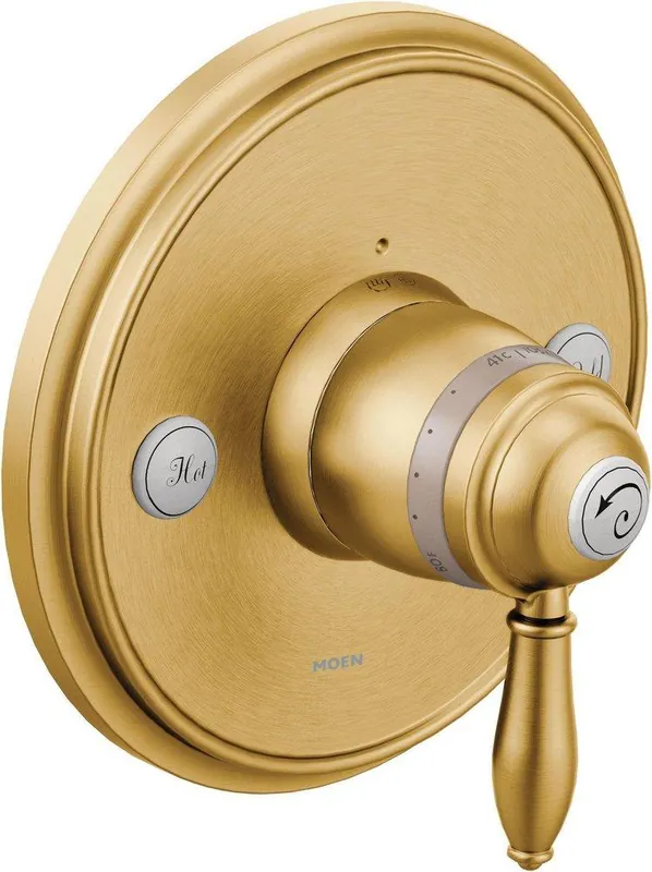 Moen TS32110BG Weymouth Single Handle Thermostatic Valve Trim in Brushed Gold