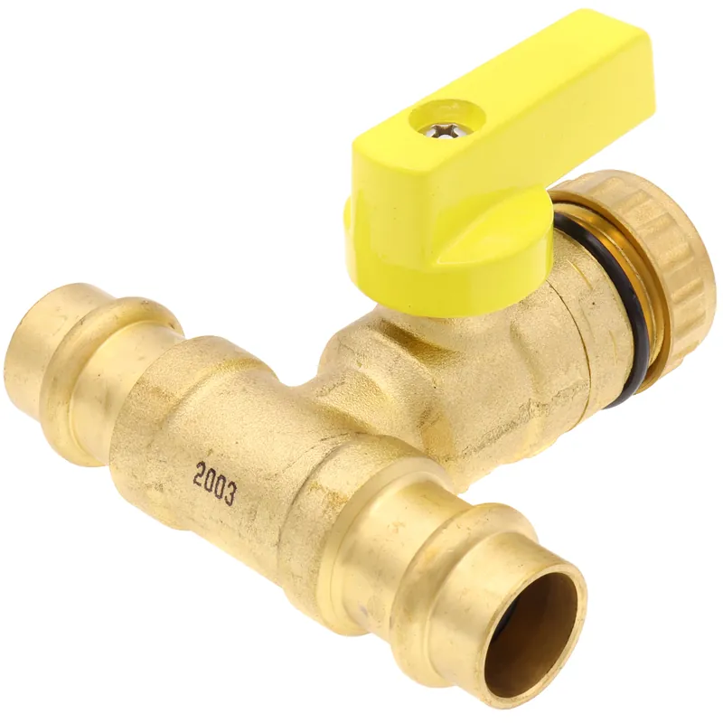 Webstone H-80672W 1/2 Pro-Pal Press T-Drain Full Port Ball Valve w/ Hi-Flow Hose Drain Lead Free