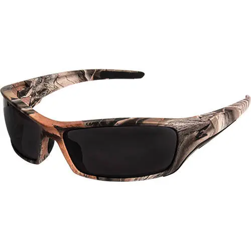 Edge Eyewear SR116CF Safety Glasses Smoke Wraparound Non-Polarized Scratch-Resistant