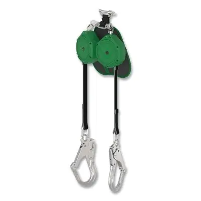MSA VSLEW-012-PF-A V-SHOCK EDGE Leading Edge Fall Limiter 6 ft Twin Triple Action Carabiner