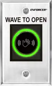 SECO-LARM SD-927PKC-NEQ Wallplate, Request-To-Exit Sensor, IR, Indoor, No Touch/Exit, 1-Gang, 4 Sensing Range, 12 Volt DC