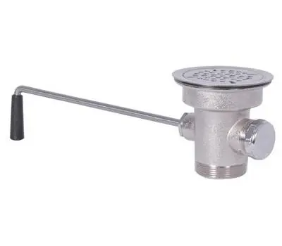 BK Resources BK-LWR-2 Twist Lever Drain for 3-1/2 in. Opening Sink