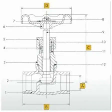 ASC Engineered Solutions 4371006180 2 40276-TH 200# Globe Valve S