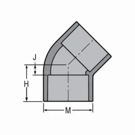 Spears 817-100C 10 CPVC 45 ELL SOC SCH80