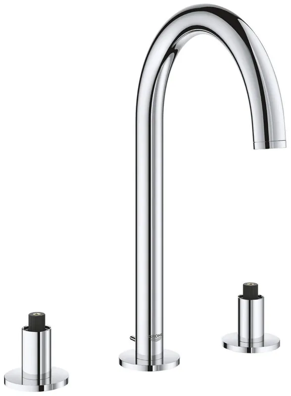 GROHE 20069003 GROHE FITTINGS POWER 8 Widespread 2-Handle Bathroom Faucet 1.2 GPM