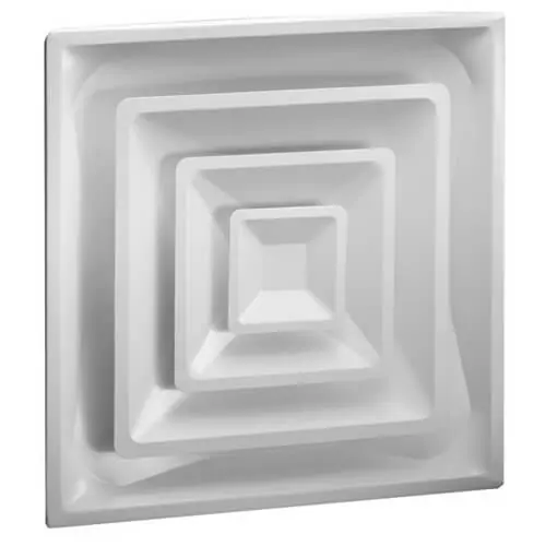 Hart & Cooley 50500 4-Way Steel Ceiling Diffuser w/ 6 Collar