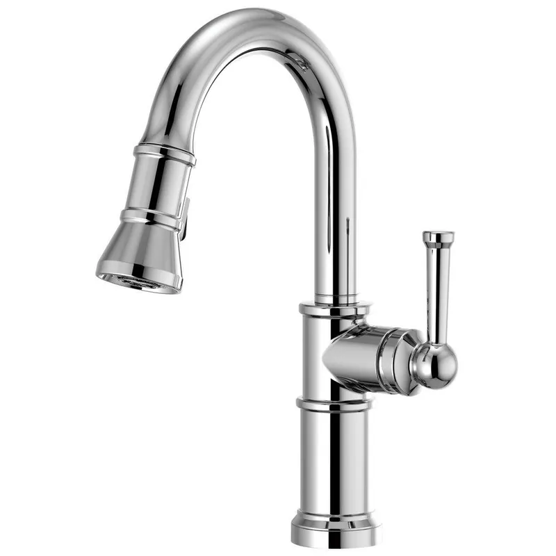 Brizo 63925LF-PC Artesso® Single Handle Pull Down Bar Faucet in Chrome
