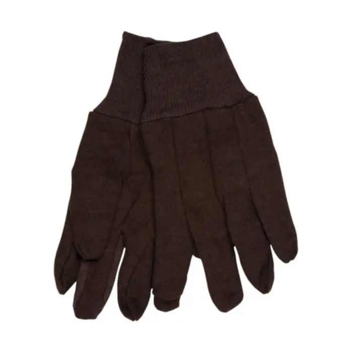 MCR Safety 7100P Brown 8oz Jersey Work Gloves, Clute Pattern, Size Large
