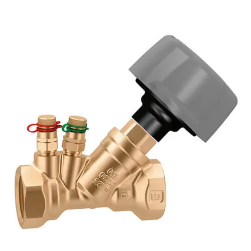 Caleffi 130400A 130 Series Fixed Orifice Low Lead Balancing Valve 1/2 NPT w/PT ports