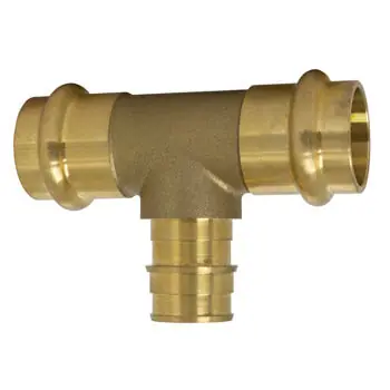 Webstone H-86154W-R 1 x 1 x 3/4 Press x Press x PEX Crimp Transition Tee