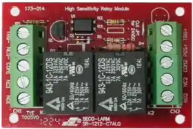 SECO-LARM USA INC SR-1212-C7ALQ HIGH SENSITIVITY, LOW TRIGGER VOLTAGE RELAY, 12/24VDC 3-24VDC TRIGGER