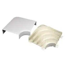Wiremold 5411FO Flat Non-Metallic Raceway Elbow, 90 deg Bend, 2 in Bend Radius, 1-11/16 x 5-1/4 in OD