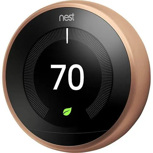 Google T3021US Learning Thermostat Power Copper 1 Pack