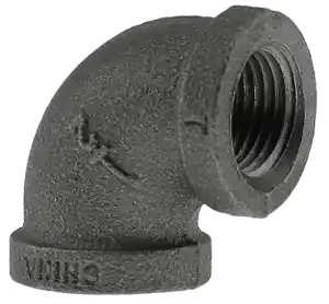 BOSHART 2-BLE-05 Black Malleable Iron 90 Degree Elbow Class 150