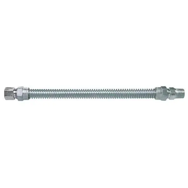 DORMONT 30C-3132-18 Model 1/2 ID (5/8 OD) Coated Stainless Steel Gas Connector 1/2 MIP x 1/2 FIP