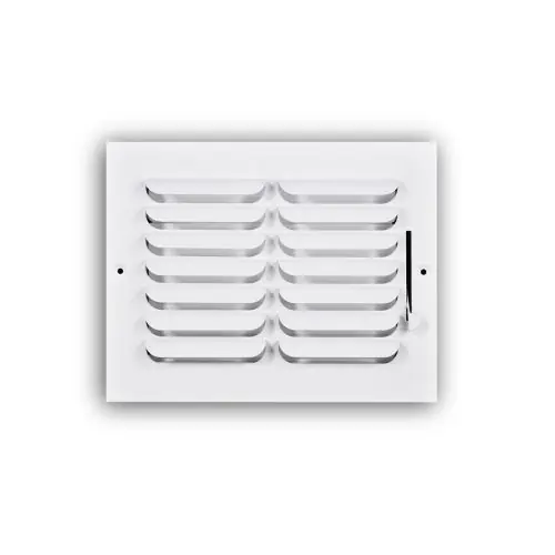 RECTORSEAL 401M08X06 8 x 6 STMPD CRVD Blade 1 Inch Blade SPG Multi-SHTR Damper STL Ceiling/Sidewall RGTR