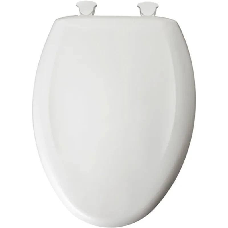 BEMIS 1200E3000 Sta-Tite White Plastic Elongated Closed Front with Cover Toilet Seat
