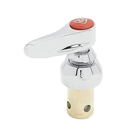 T&S BRASS 002712-40NS-M2 Eterna Cartridge w/ Spring Check Right Hand (Hot) Lever Handle Screw Red Index Button
