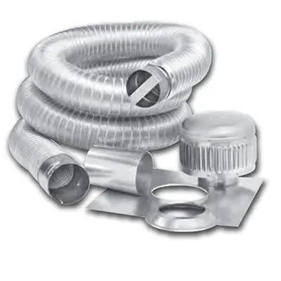 METAL-FAB MLK0835 Flexible Aluminum Chimney Liner 8 Inch x 35 Feet Liner Kit